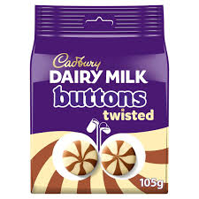 Cadbury - Dairy Milk - Buttons - Twisted, White and Milk Chocolate (UK)